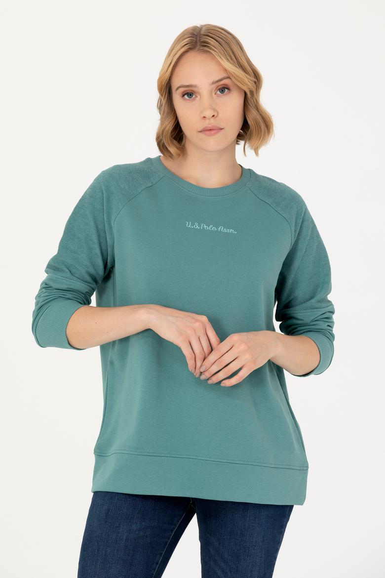 Kadın Mint Bisiklet Yaka Sweatshirt - 50276581020