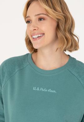 Kadın Mint Bisiklet Yaka Sweatshirt - 50276581020