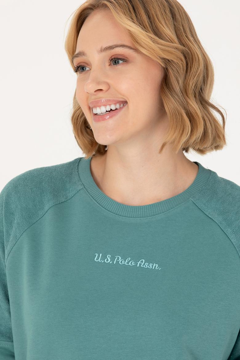 Kadın Mint Bisiklet Yaka Sweatshirt - 50276581020