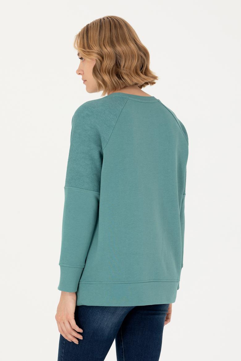 Kadın Mint Bisiklet Yaka Sweatshirt - 50276581020