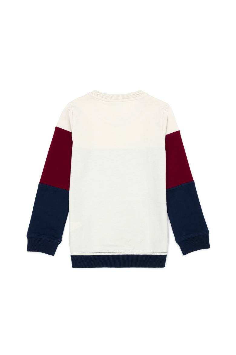 Çocuk Lacivert Bisiklet Yaka Sweatshirt - 50274390016