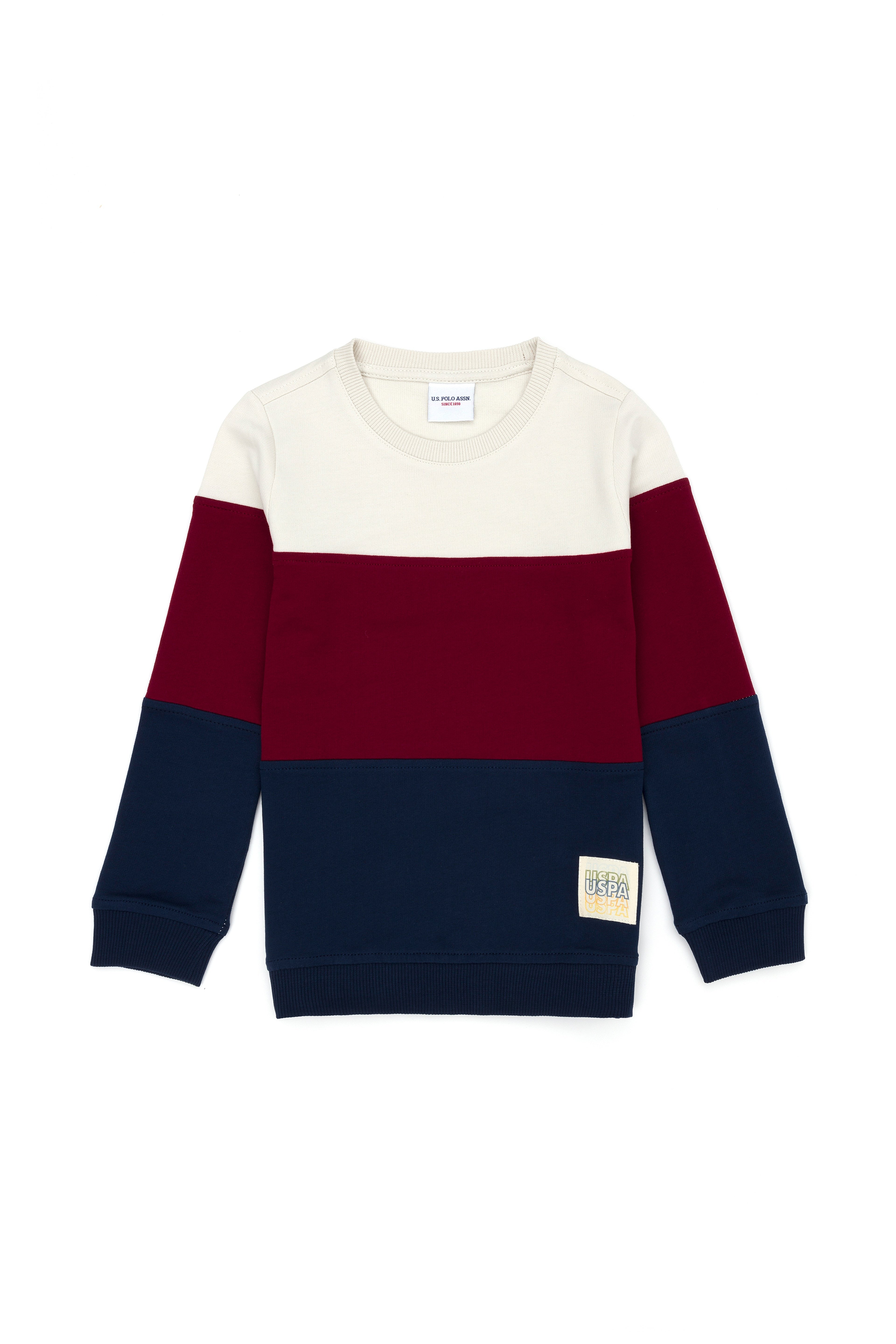 Çocuk Lacivert Bisiklet Yaka Sweatshirt - Image 1