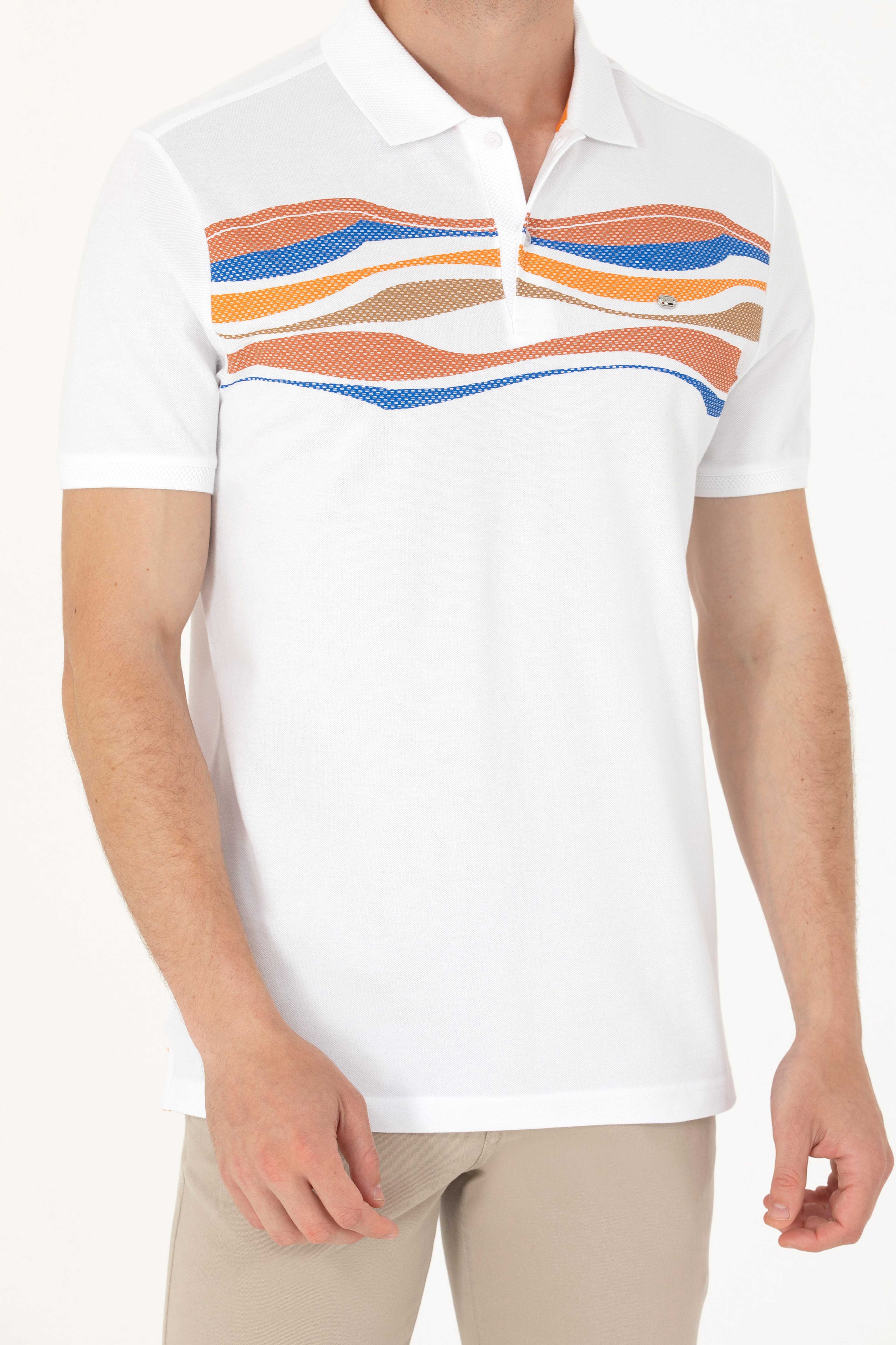 Erkek Turuncu Polo Yaka Tişört - Image 6