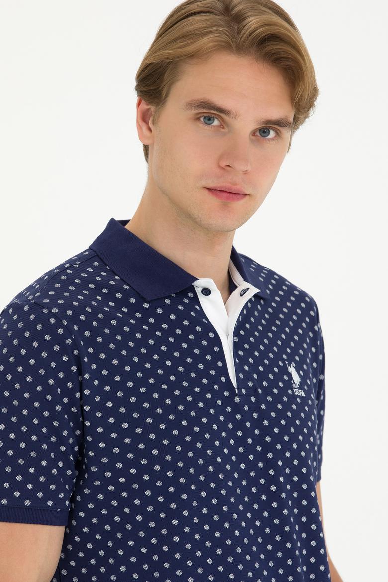 Erkek Oversize Fit Bisiklet Yaka Lacivert Tişört - 50270271021