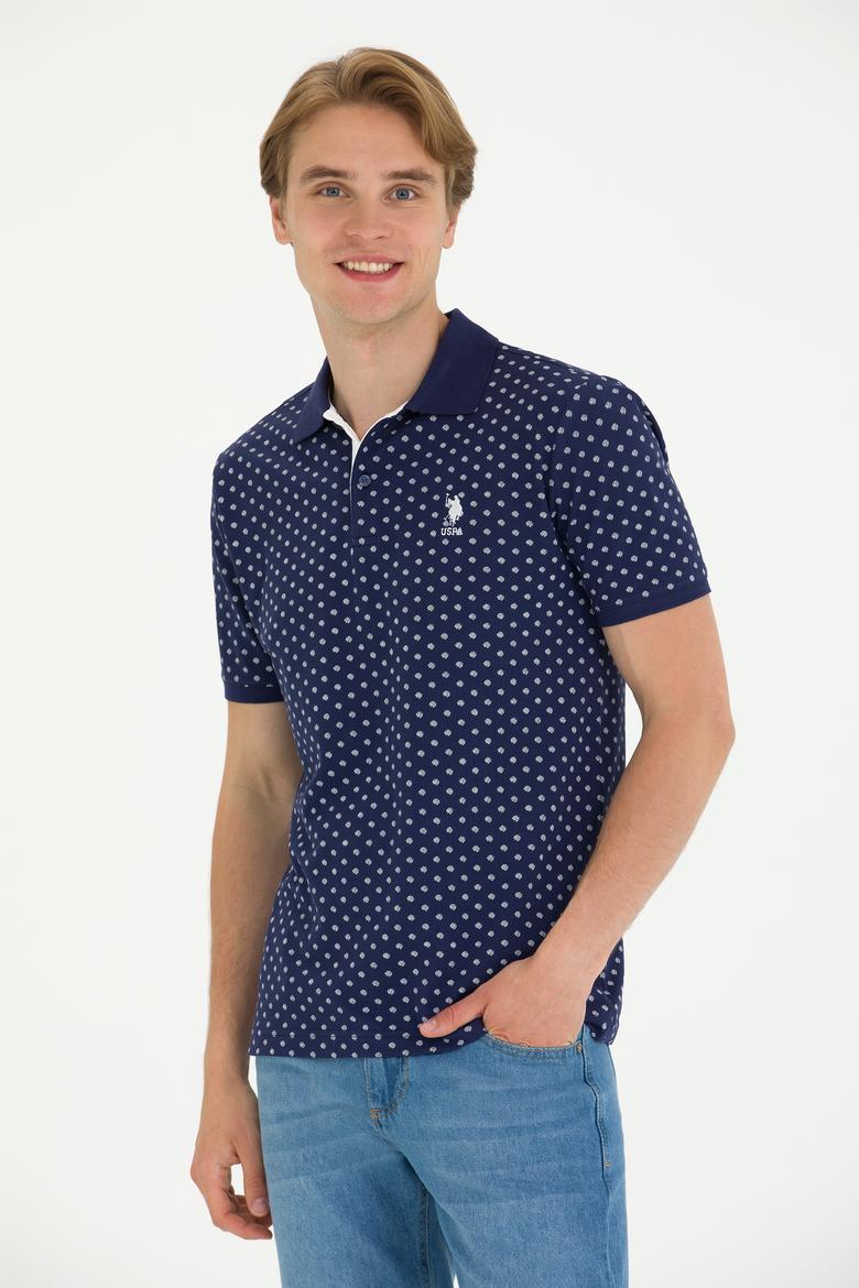 Erkek Oversize Fit Bisiklet Yaka Lacivert Tişört - 50270271021