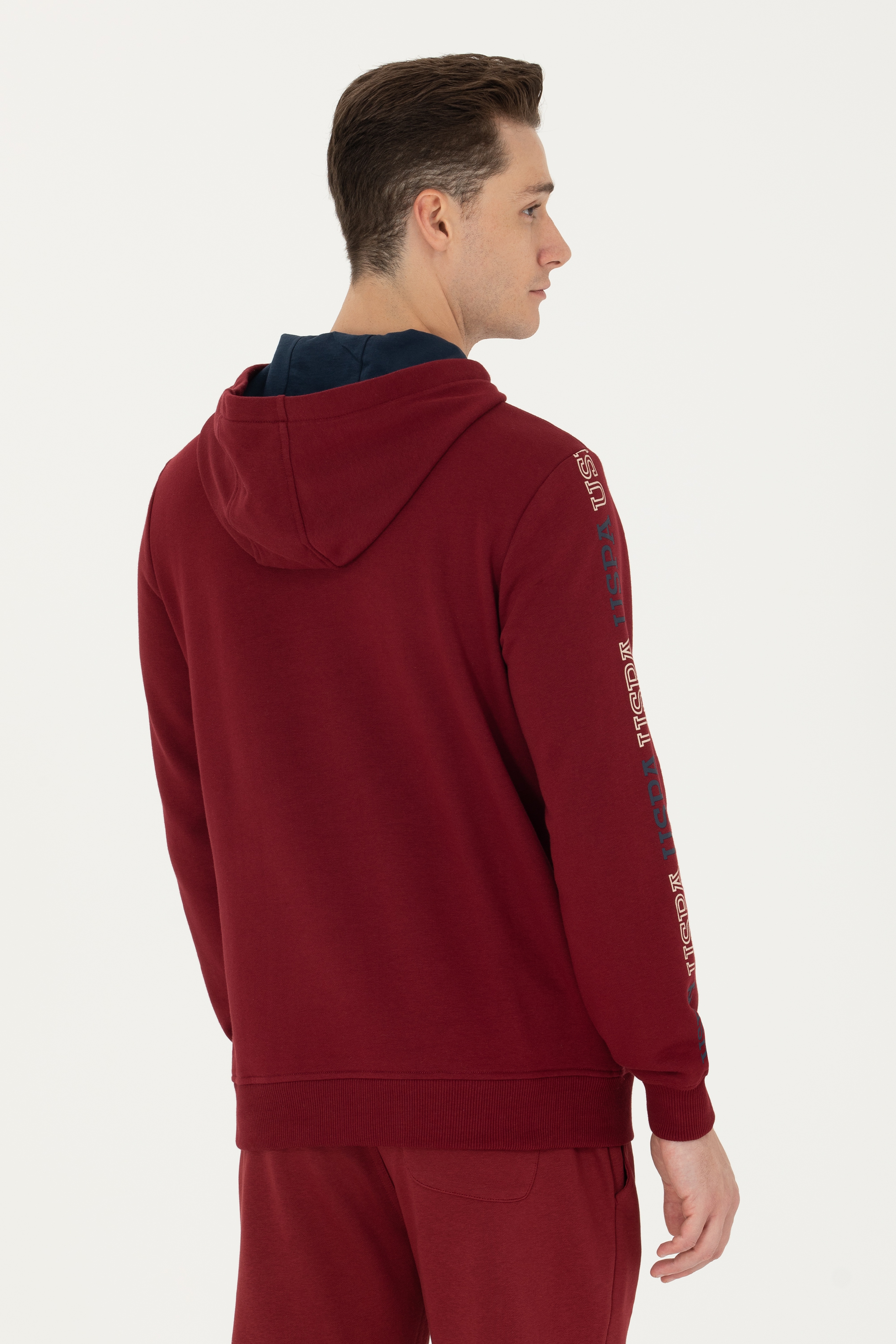Erkek Bordo Sweatshirt - Image 5