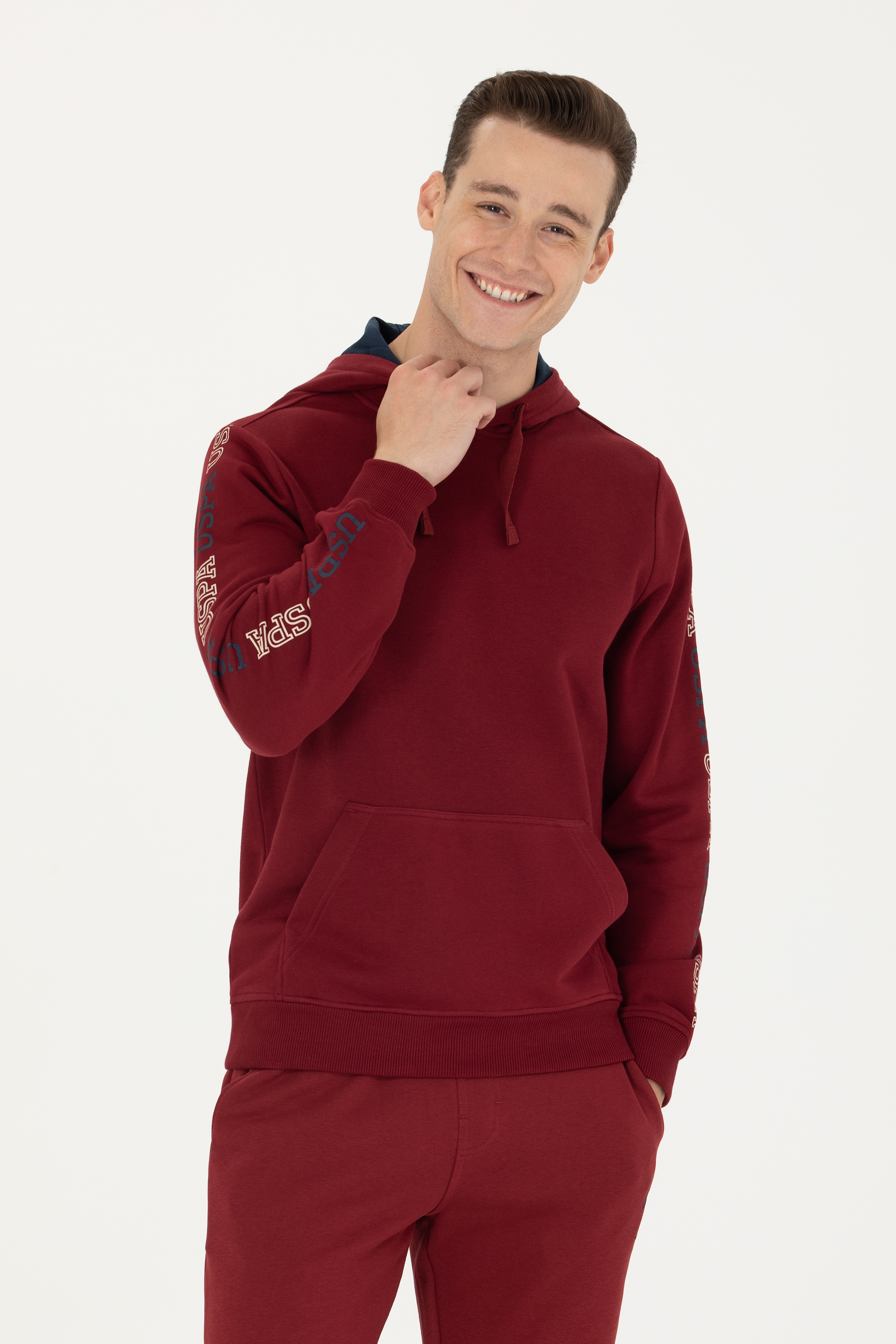Erkek Bordo Sweatshirt - Image 1