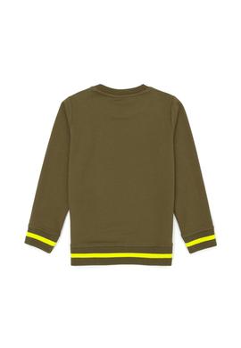 Çocuk Haki Basic Bisiklet Yaka Sweatshirt - 50274411006