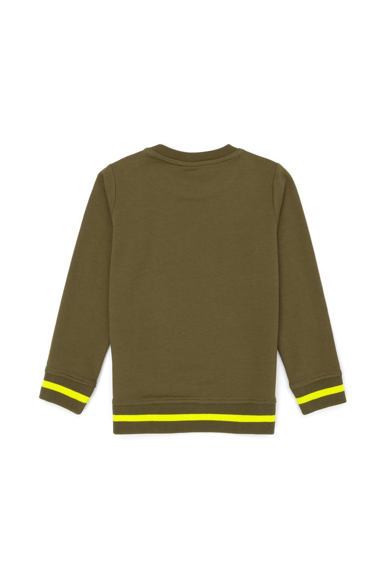 Çocuk Haki Basic Bisiklet Yaka Sweatshirt - 50274411006