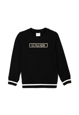 Çocuk Siyah Basic Bisiklet Yaka Sweatshirt - 50274411028