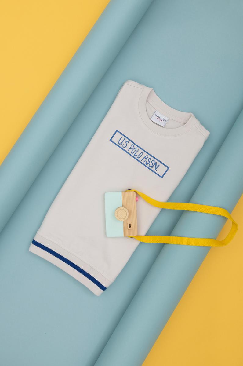 Çocuk Taş Basic Bisiklet Yaka Sweatshirt