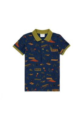 Erkek Çocuk Lacivert Polo Yaka Tişört - 50278152038