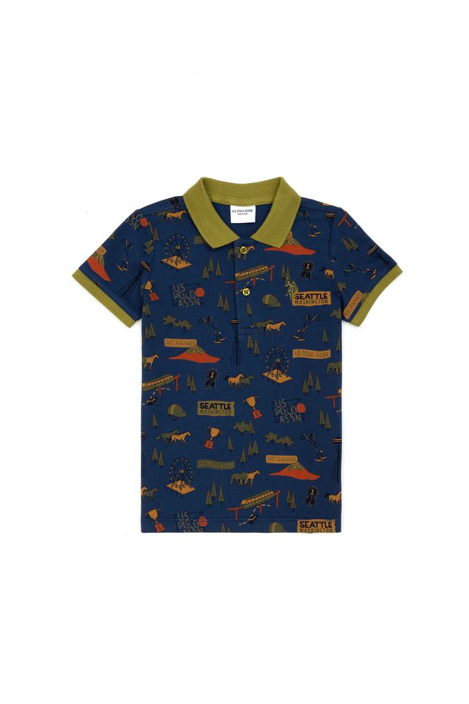 Erkek Çocuk Lacivert Polo Yaka Tişört