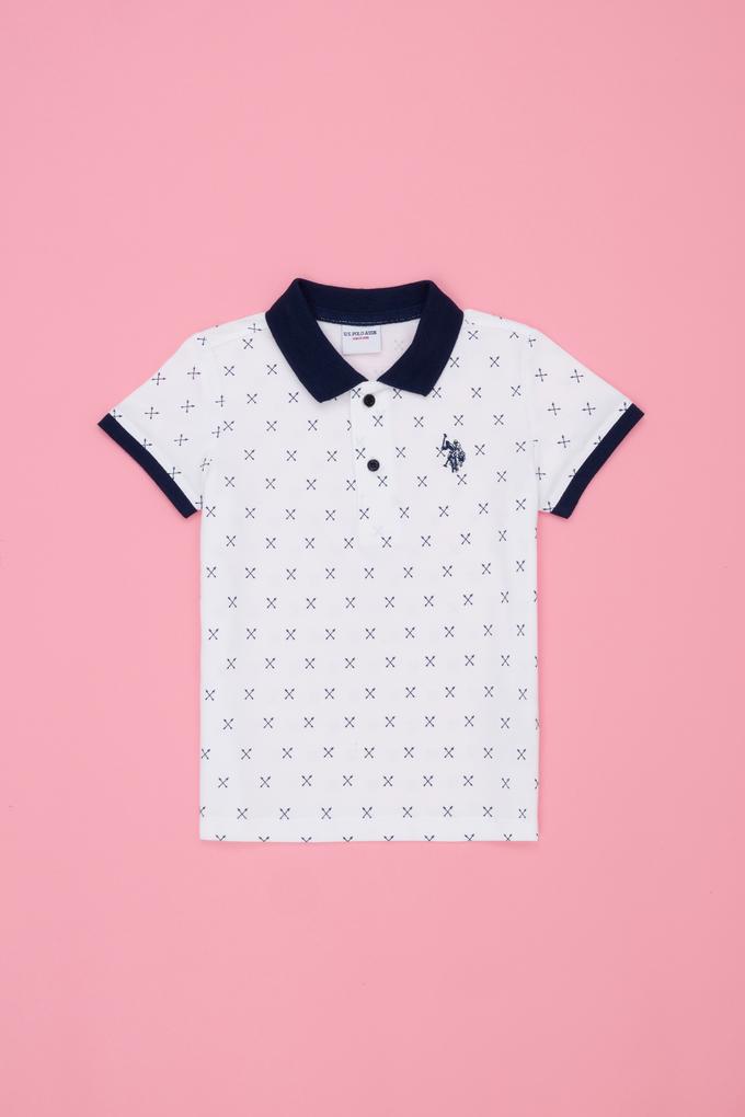 Erkek Çocuk Beyaz Polo Yaka Tişört