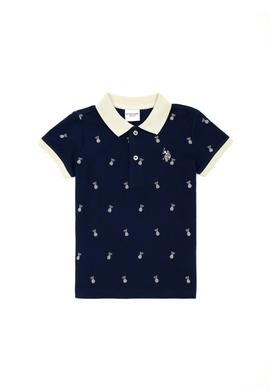 Erkek Çocuk Lacivert Polo Yaka Tişört - 50278165044