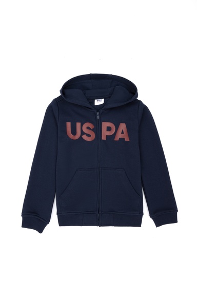 Çocuk Lacivert Basic Kapüşonlu Sweatshirt