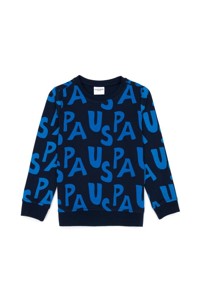 Çocuk Lacivert Bisiklet Yaka Sweatshirt