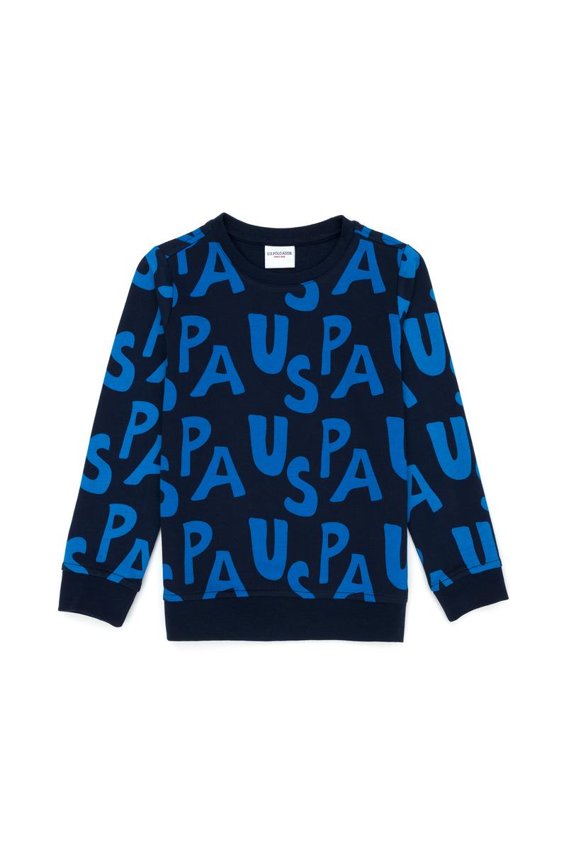 Çocuk Lacivert Bisiklet Yaka Sweatshirt