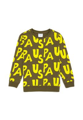 Çocuk Haki Bisiklet Yaka Sweatshirt - 50274401026