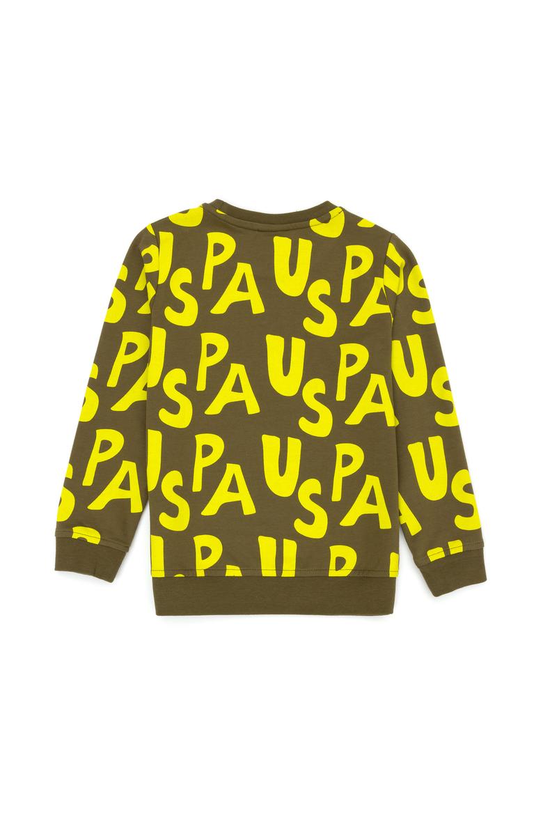 Çocuk Haki Bisiklet Yaka Sweatshirt - 50274401026