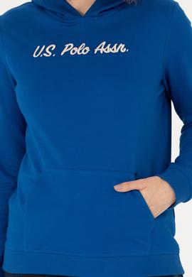 Kadın Saks Kapüşonlu Sweatshirt - 50276015037