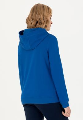 Kadın Saks Kapüşonlu Sweatshirt - 50276015037