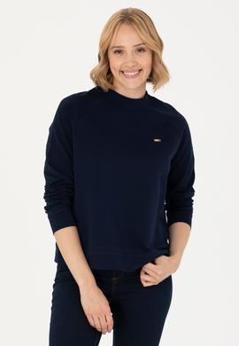 Kadın Lacivert Bisiklet Yaka Sweatshirt - 50276027005