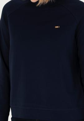 Kadın Lacivert Bisiklet Yaka Sweatshirt - 50276027005