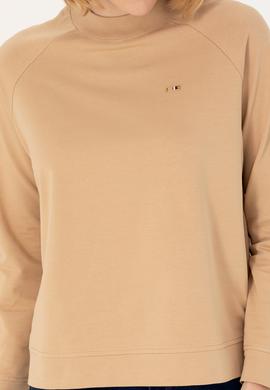 Kadın Kum Bisiklet Yaka Sweatshirt - 50276027045