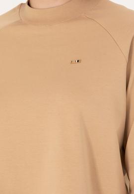 Kadın Kum Bisiklet Yaka Sweatshirt - 50276027045