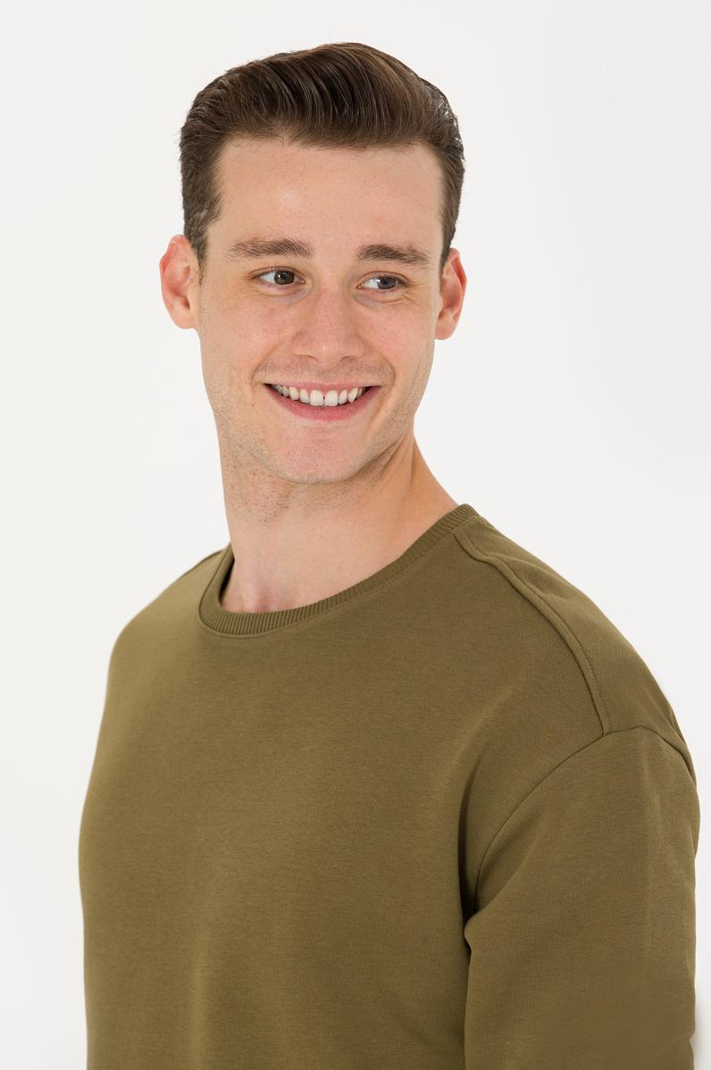 Erkek Haki Sweatshirt