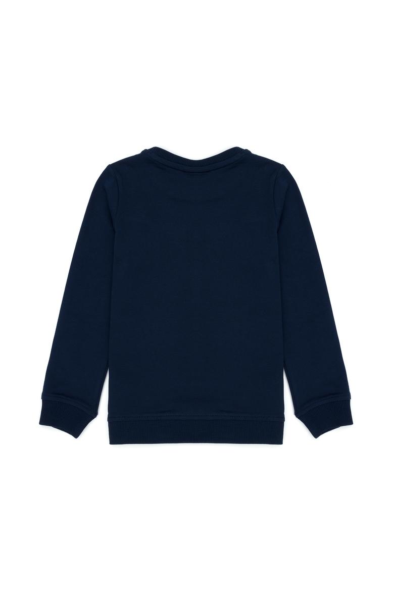 Çocuk Lacivert Bisiklet Yaka Sweatshirt - 50274379007