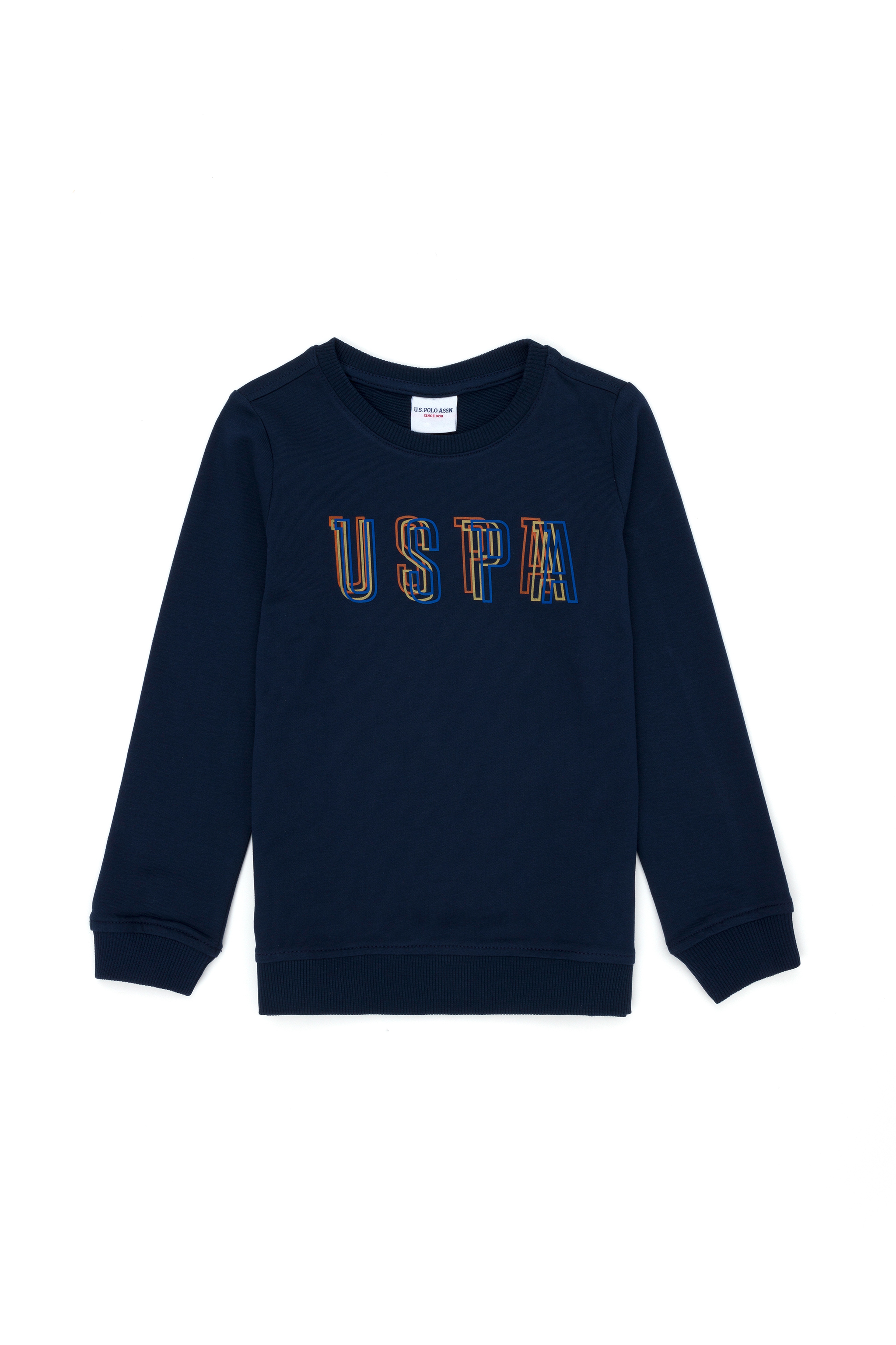 Çocuk Lacivert Bisiklet Yaka Sweatshirt - Image 1