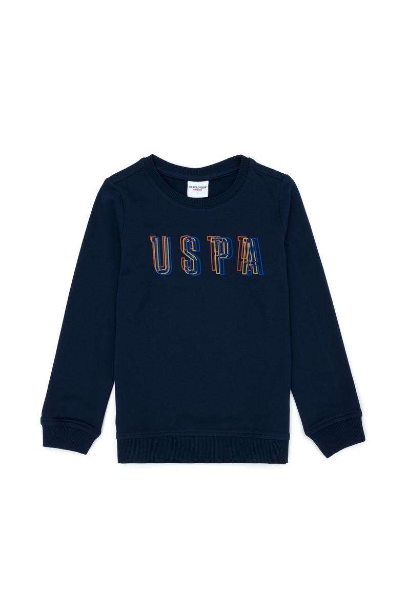 Çocuk Lacivert Bisiklet Yaka Sweatshirt