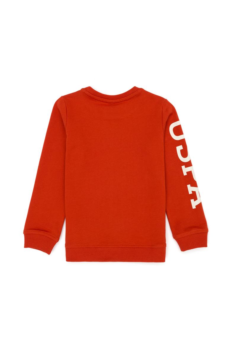 Çocuk Kiremit Basic Bisiklet Yaka Sweatshirt - 50274410013