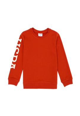 Çocuk Kiremit Basic Bisiklet Yaka Sweatshirt - 50274410013