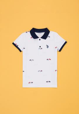 Erkek Çocuk Beyaz Polo Yaka Tişört - 50278167035