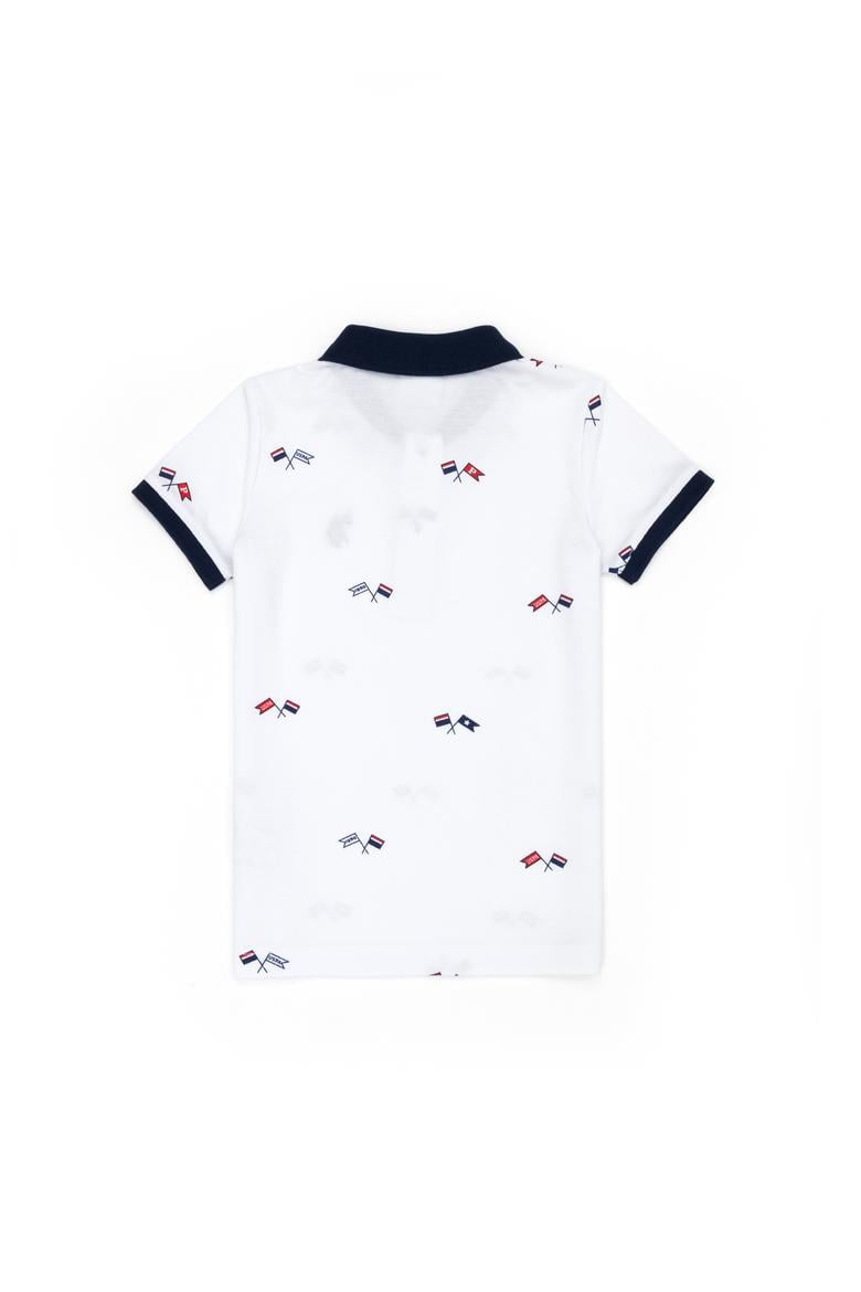 Erkek Çocuk Beyaz Polo Yaka Tişört - 50278167035