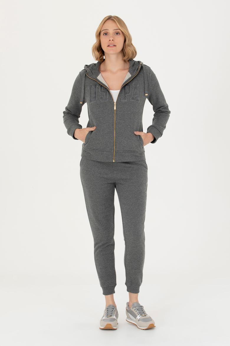 Kadın Antrasit Melanj Eşofman Altı