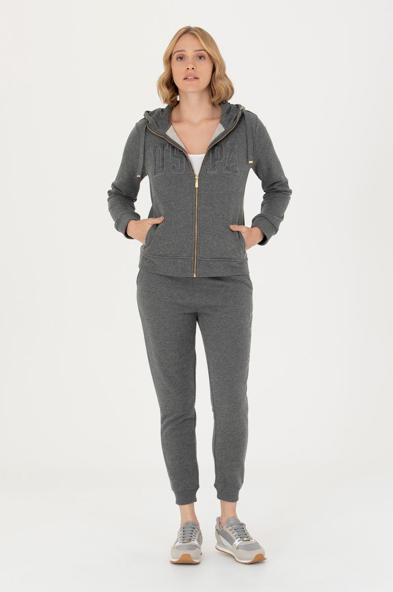 Kadın Antrasit Melanj Eşofman Altı