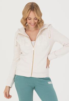 Kadın Taş Kapüşonlu Basic Sweatshirt - 50272060036