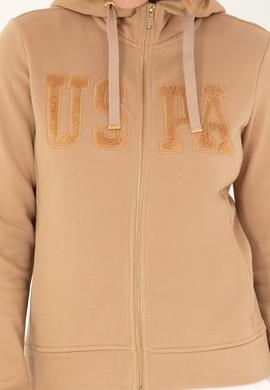 Kadın Kum Kapüşonlu Basic Sweatshirt - 50272060058