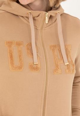 Kadın Kum Kapüşonlu Basic Sweatshirt - 50272060058