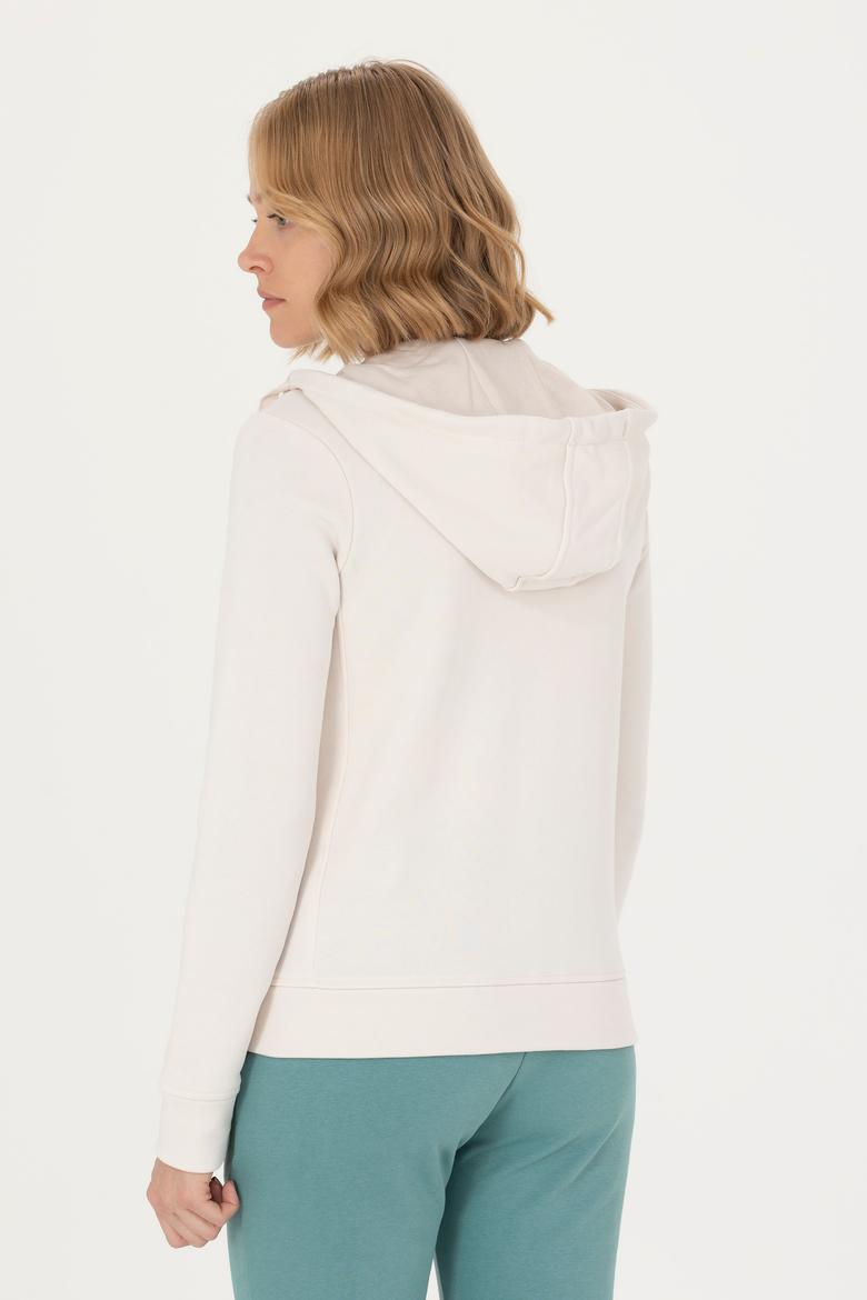 Kadın Taş Kapüşonlu Basic Sweatshirt - 50272060036