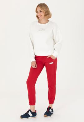 Kadın Ekru Bisiklet Yaka Sweatshirt - 50275927031