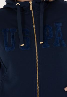 Kadın Lacivert Kapüşonlu Basic Sweatshirt - 50272060009