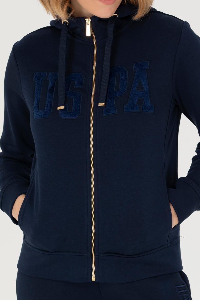 Kadın Lacivert Kapüşonlu Basic Sweatshirt - 50272060009