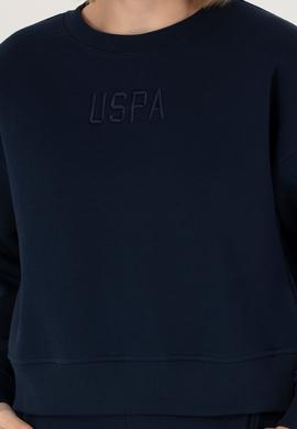 Kadın Lacivert Bisiklet Yaka Sweatshirt - 50275927012