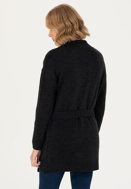 Kadın Siyah Triko Hırka - 50276237017