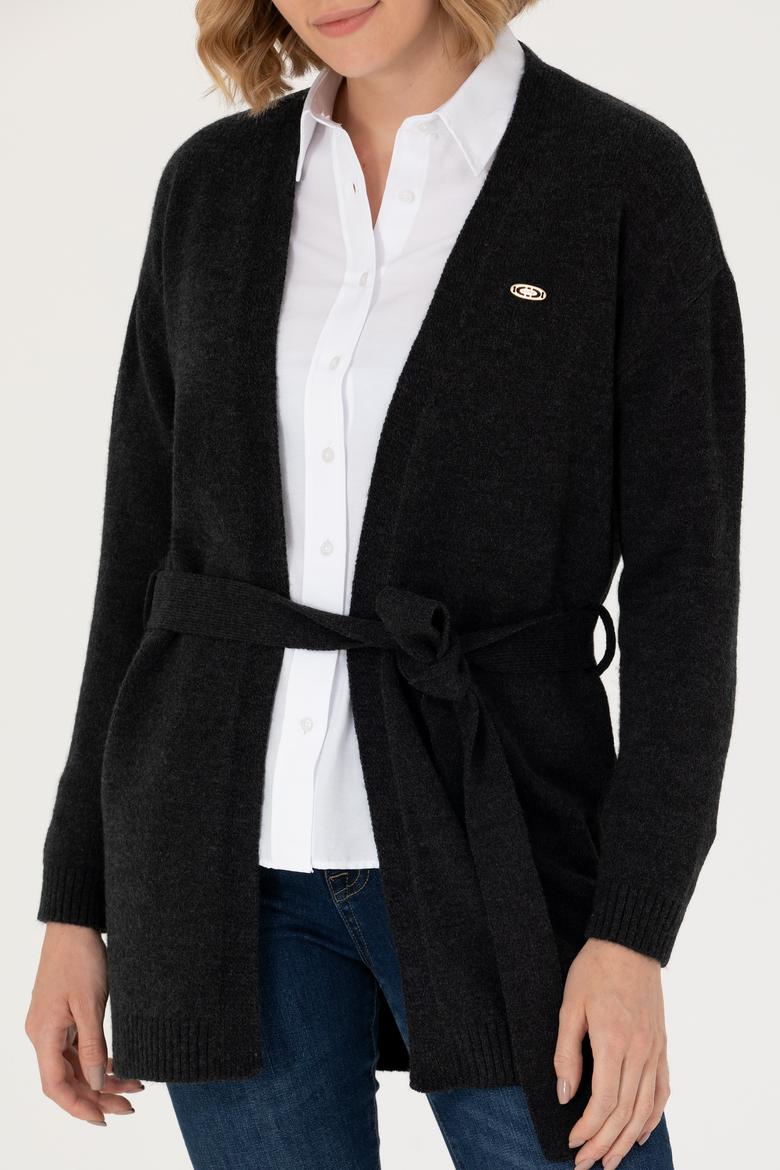 Kadın Siyah Triko Hırka - 50276237017